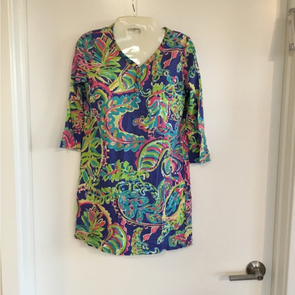 Lilly Pulitzer Blue and Green Mini Dress - Picture 3 of 9